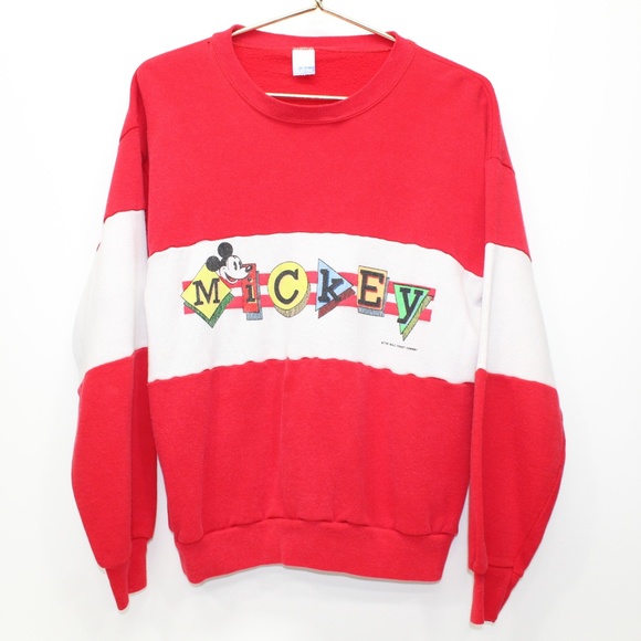 Vintage Mickey Mouse Color Block Sweatshirt - Picture 2 of 6